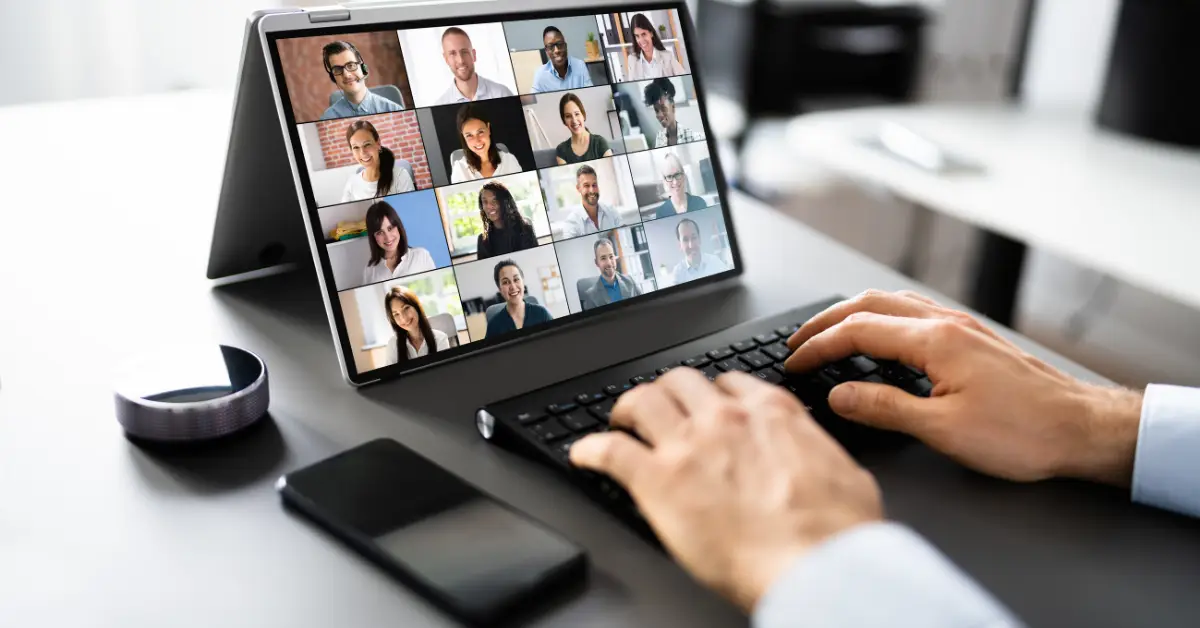 person in a microsoft teams meeting
